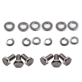 AUIKTARER bolts installed on a small-block Chevy illustrating rust-free finish and improved appearance