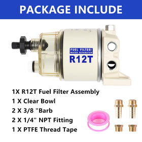 AUIVERED filter element detail highlighting 10-micron media for contaminant capture benefit