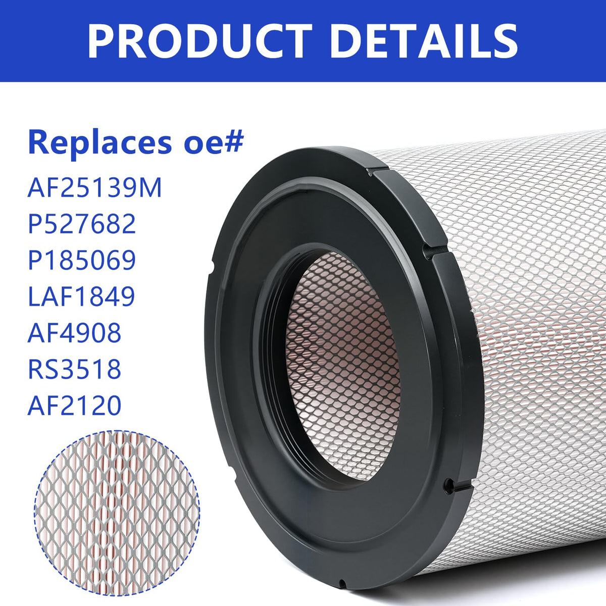 AUIVERED filter paper texture with reinforced media for long-lasting durability