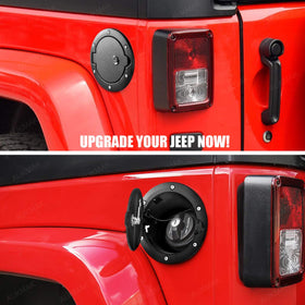 Aukmak lifestyle offroad Jeep fuel door protecting filler from dust and debris