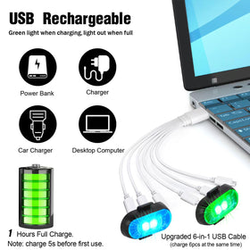 Aukmak strobe lights cycling through eight colors, versatile ambient effects