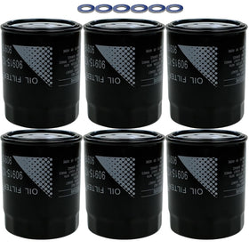 AULDAY oil filter front view showing label and fitment, confirming correct replacement