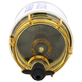 AULDAY filter installed on an outboard motor demonstrating direct-fit replacement benefit