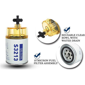 AULDAY filter size and scale beside a hand for accurate fitment and compact design benefit