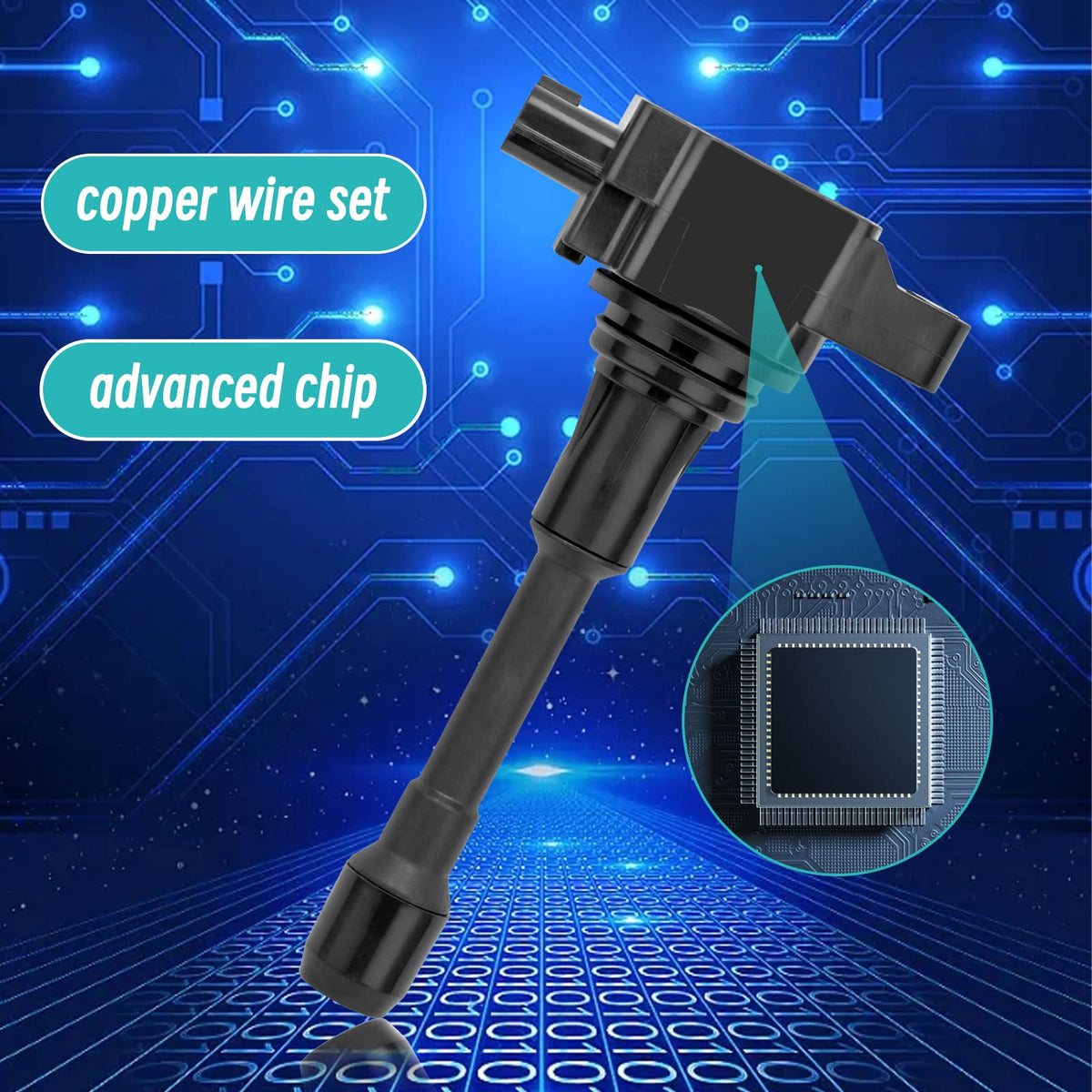 AULINK 9029 spark plug detail with plated electrode for corrosion resistance