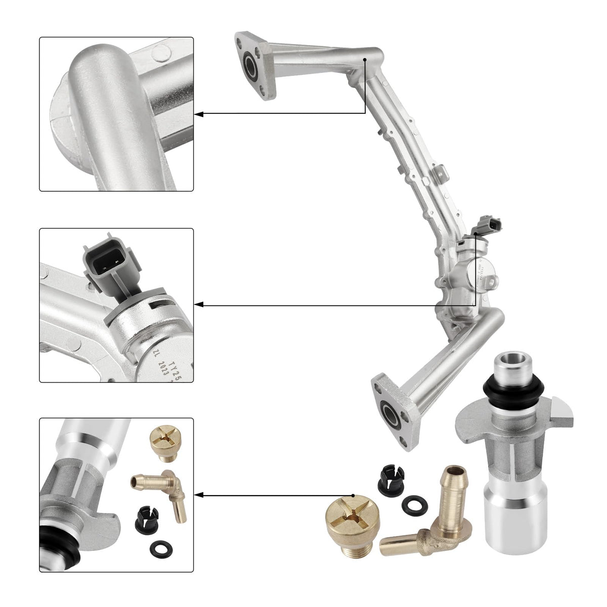 AULINK aluminum coolant pipe close-up highlighting durability and heat resistance