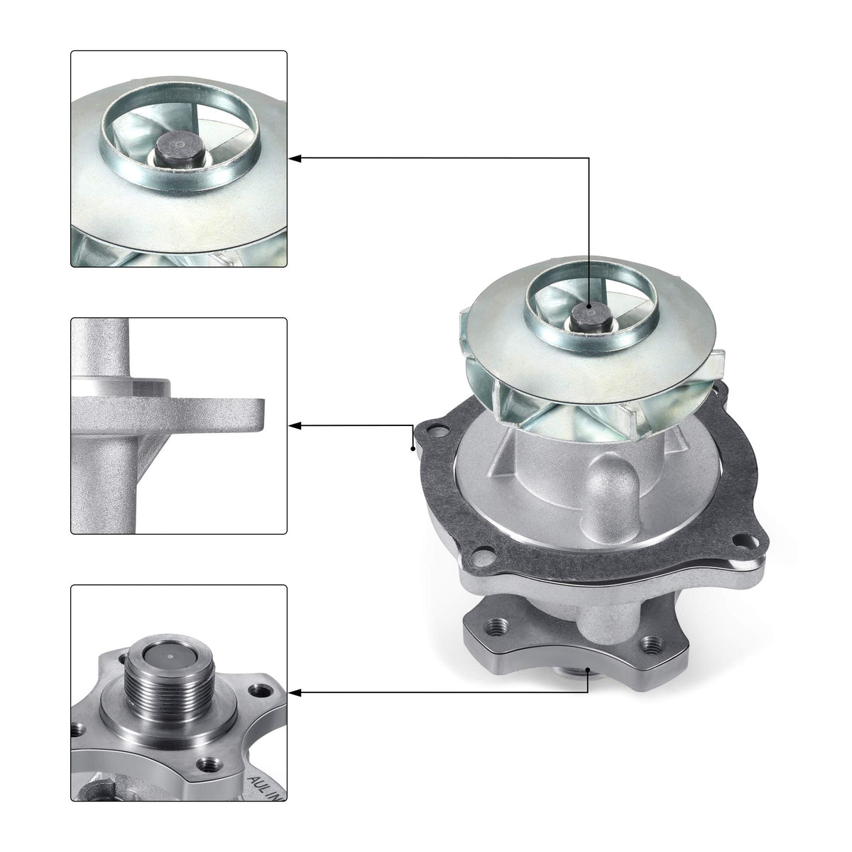 AULINK rear housing view highlighting polished corrosion-resistant finish