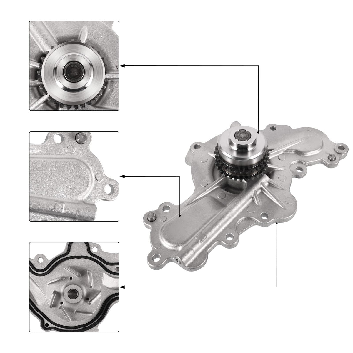 AULINK AW6348 double-row sprocket close-up, highlights improved chain load distribution
