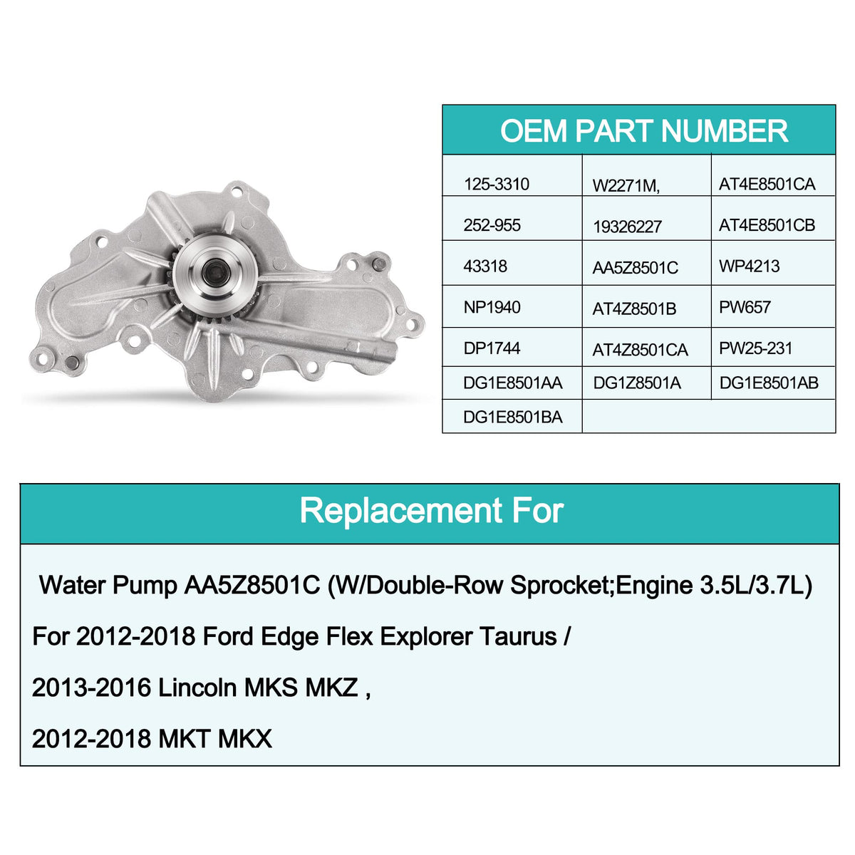 AULINK AW6348 installed in engine bay of Ford Edge, restores coolant circulation and reliability