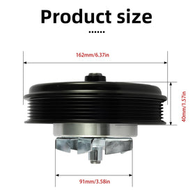 AULINK AW6738 mounting flange detail showing bolt pattern for accurate fit