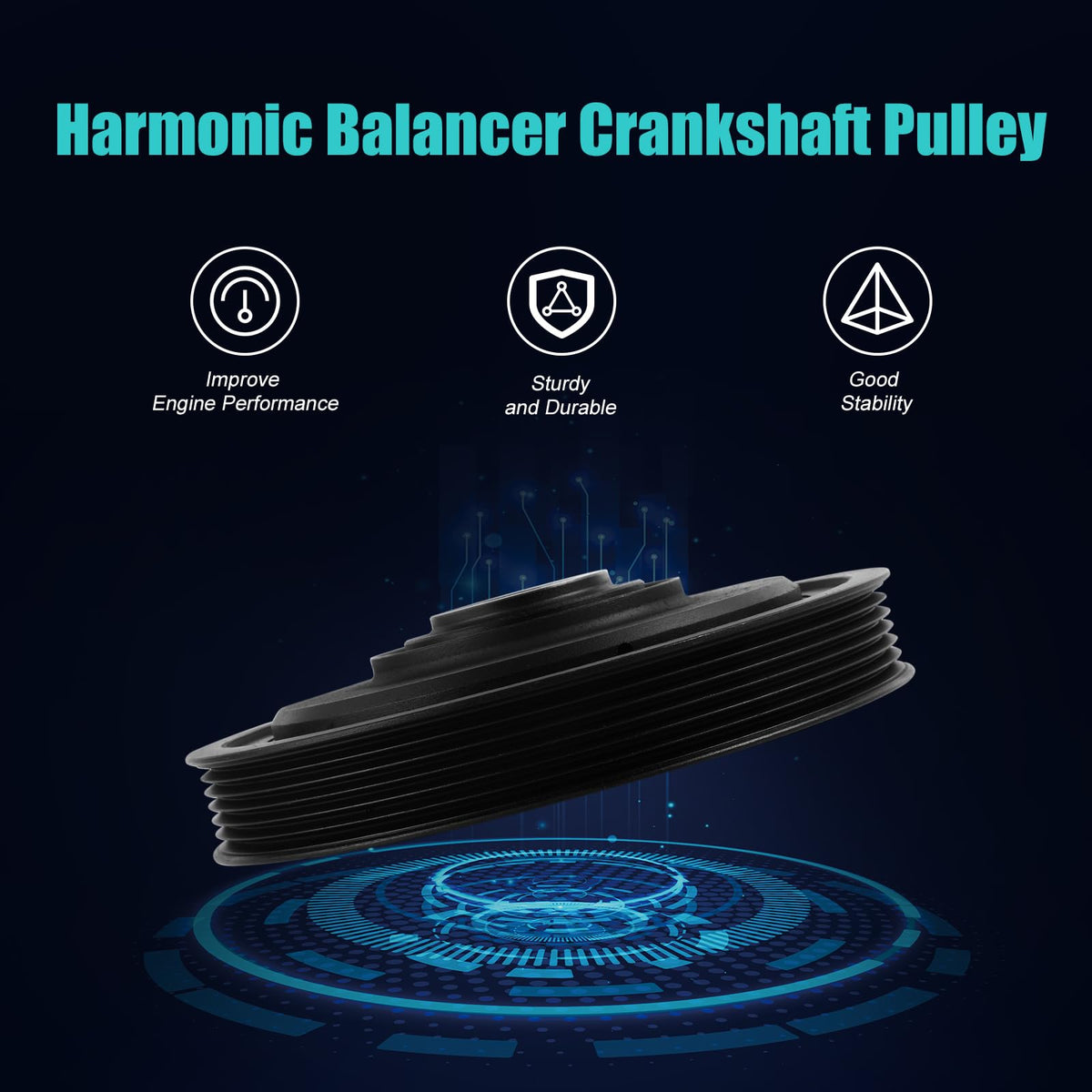 AULINK balancer close-up of bonded rubber damper demonstrating vibration absorption benefit