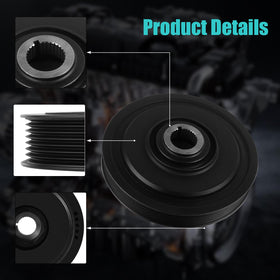 AULINK crankshaft pulley side profile highlighting ductile steel construction for durability