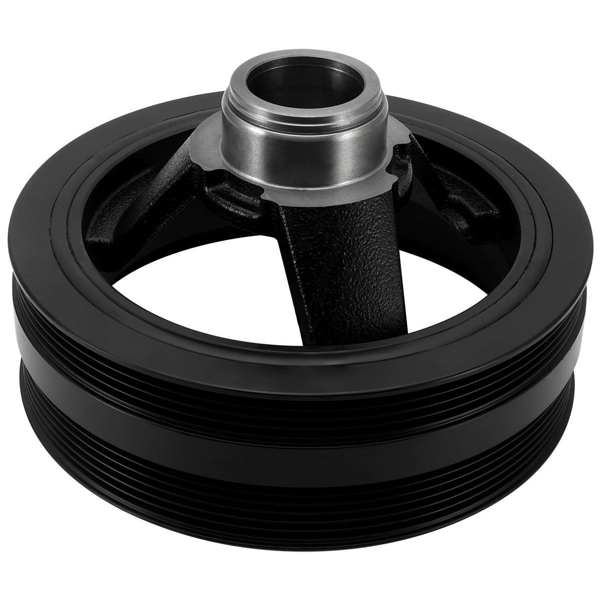 AULINK front face crankshaft pulley showing bolt holes and finish for accurate fit