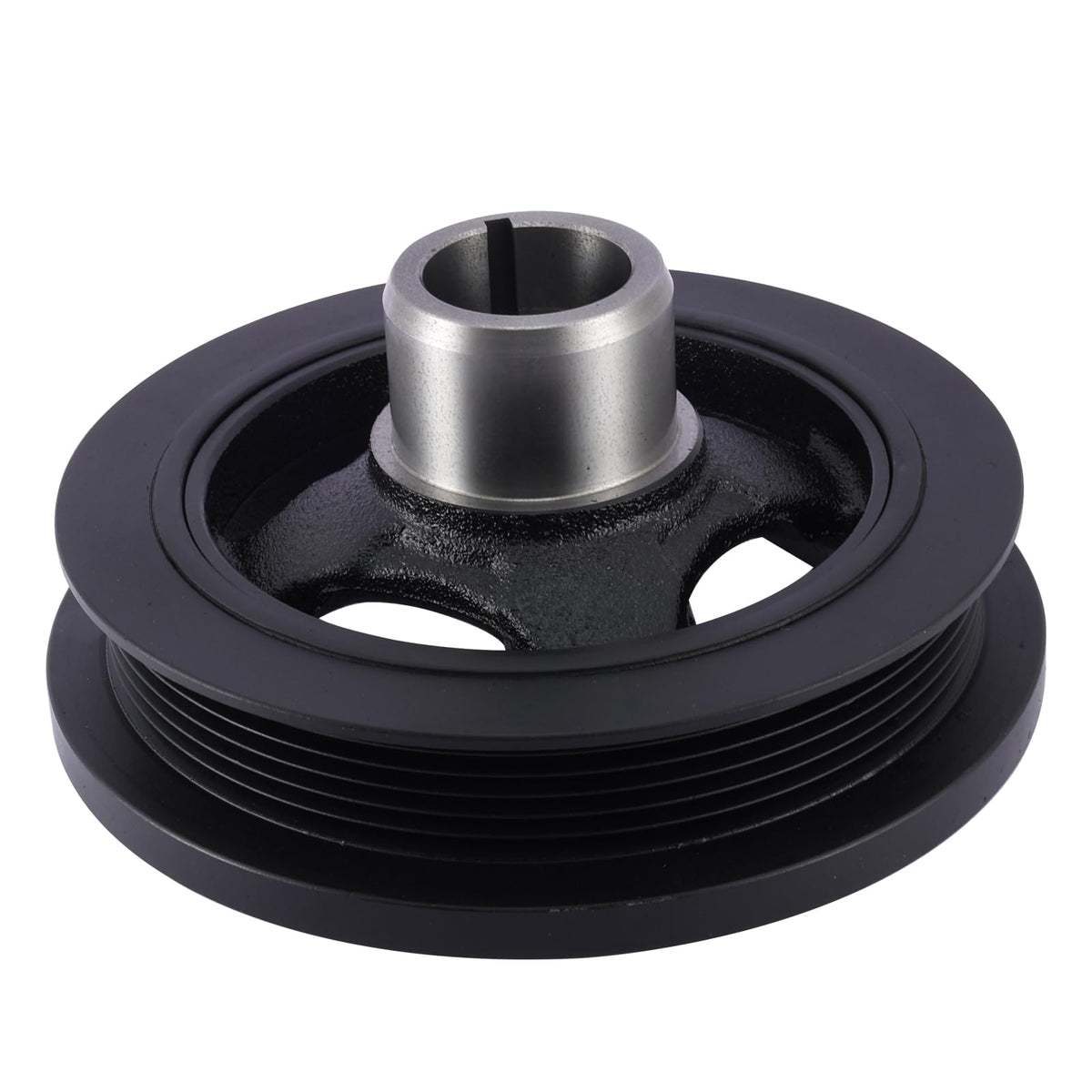 AULINK front view crankshaft pulley showing fit and finish for correct alignment