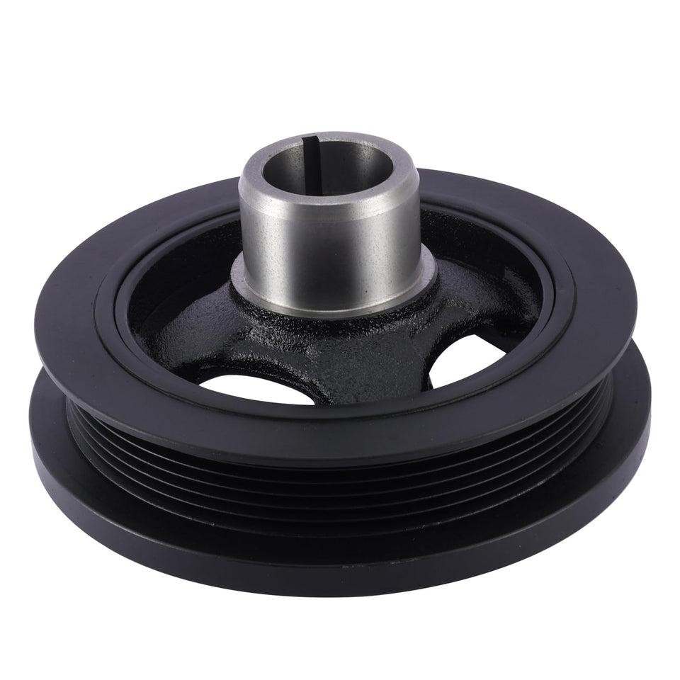 AULINK front view crankshaft pulley showing fit and finish for correct alignment