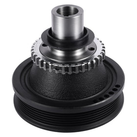 AULINK harmonic balancer front view showing pulley face and bolt hole pattern for correct fitment