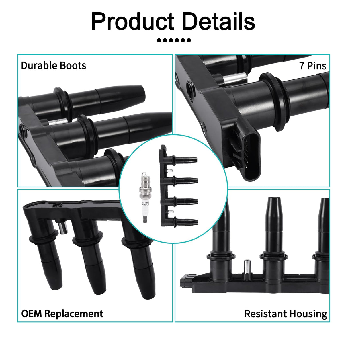 AULINK ignition coil close-up showing housing detail and heat-resistant construction