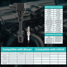 AULINK coils and plugs side-by-side scale comparison illustrating included parts