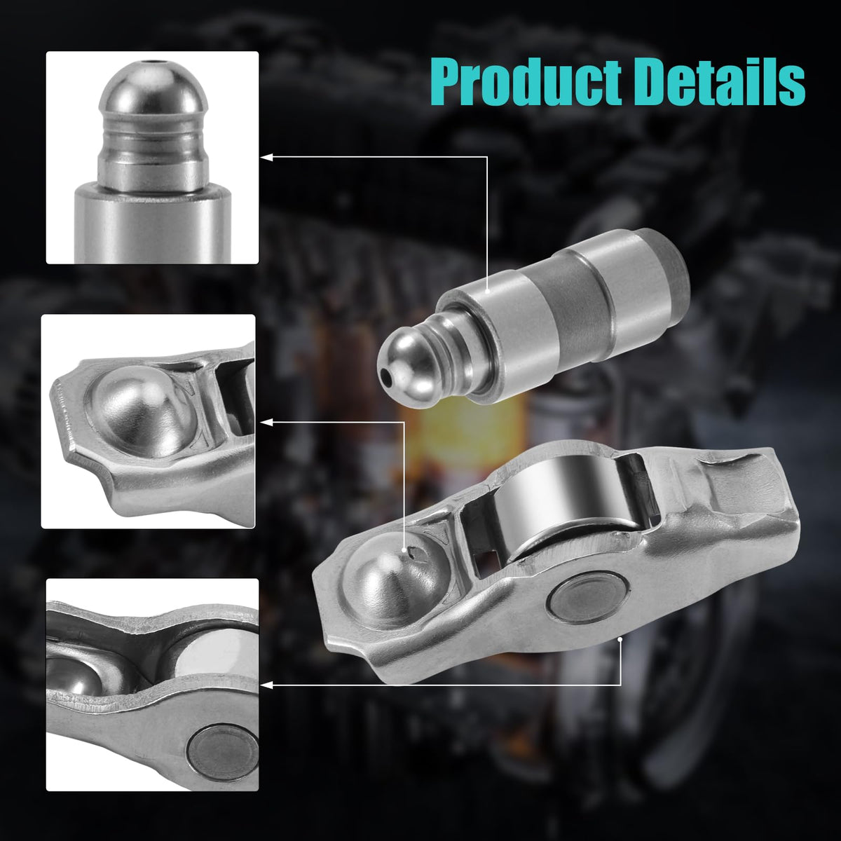 AULINK angled view of lifter and rocker showing precision machining benefit