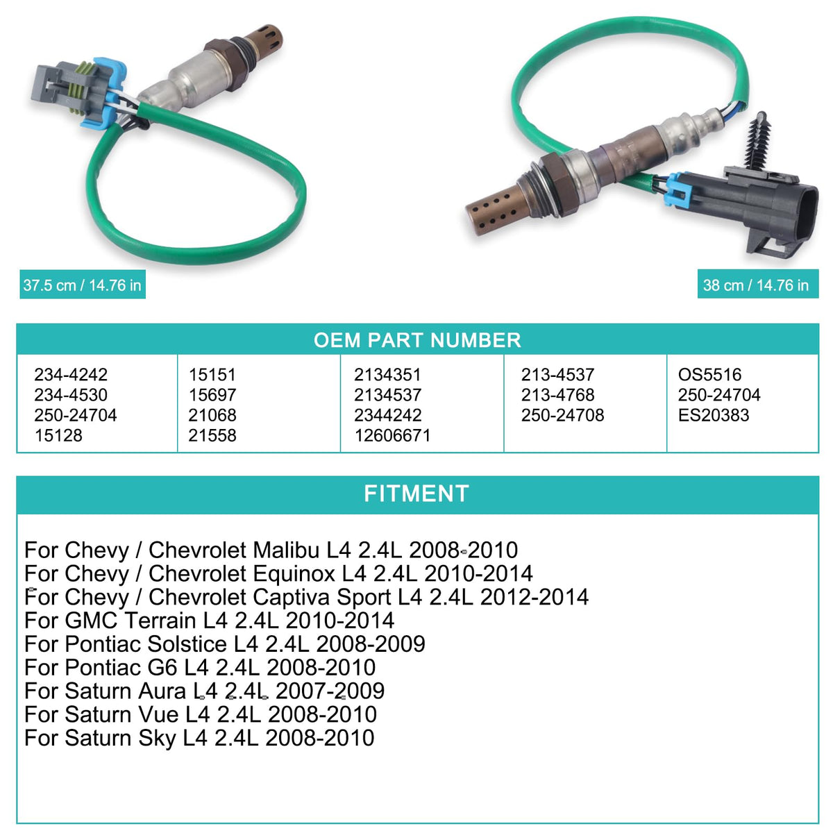 AULINK sensor installed in exhaust demonstrating correct upstream/downstream fit