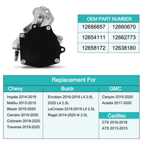 AULINK vacuum pump installed under hood showing direct replacement convenience