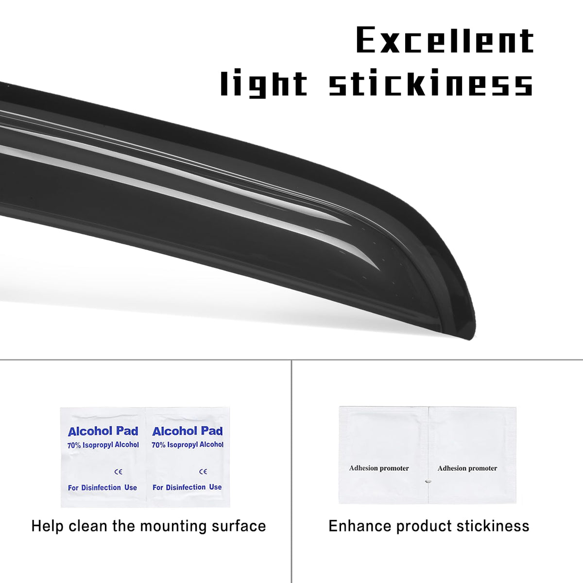 Aumivoron adhesive strip detail showing 3M tape for secure mount