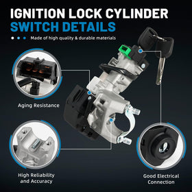 aumzong installed cylinder in a Civic dashboard demonstrating straightforward replacement