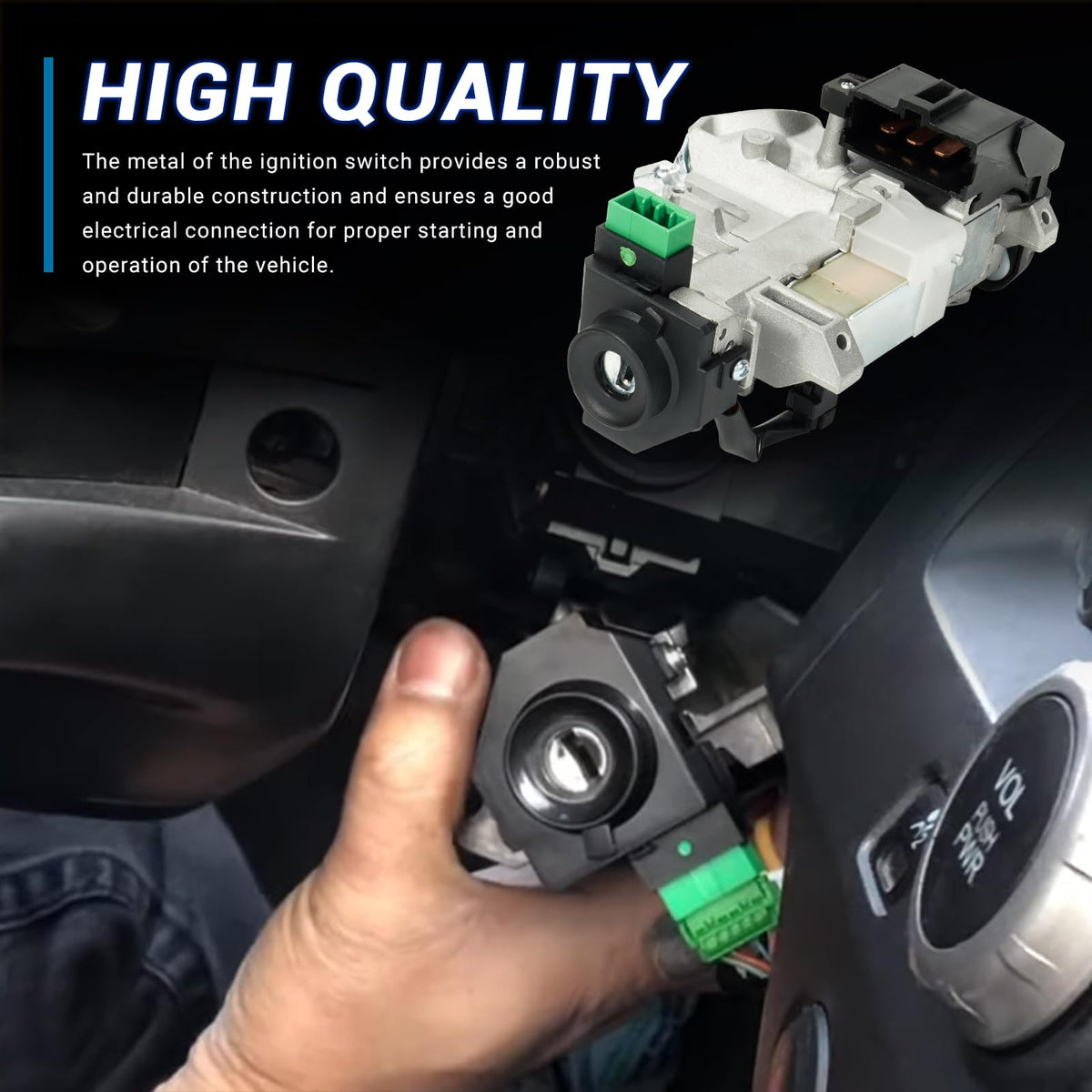 Aumzong installed in Honda Civic steering column, restores starting function benefit