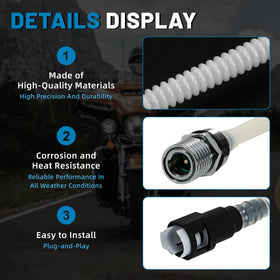 Aumzong installed on fuel line demonstrating plug-and-play replacement advantage