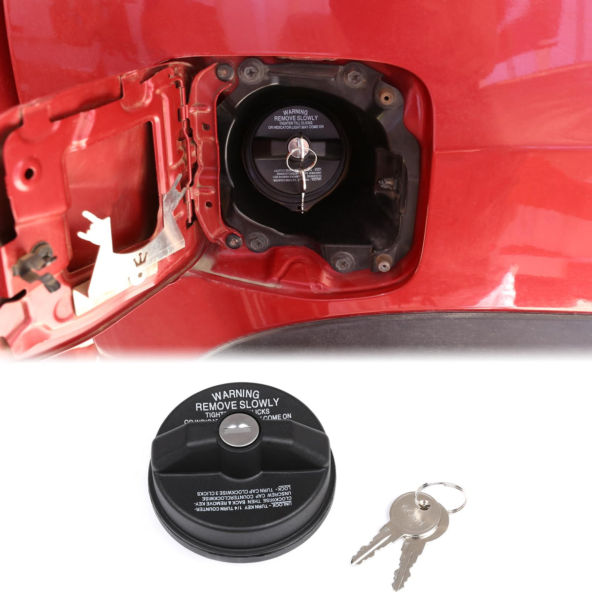 Aunginsy front view lock cap showing secured appearance and OEM fit
