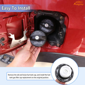 Aunginsy installed on Tacoma filler neck illustrating direct fit