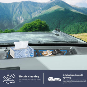 auovo tray next to ruler showing scale and perfect fit for Bronco dash compartments