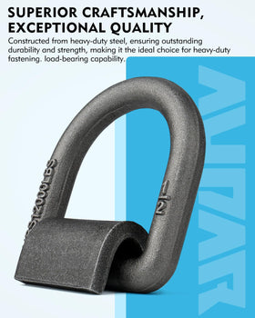 Close-up of Aupar forged D-ring detail highlighting heavy-duty steel strength
