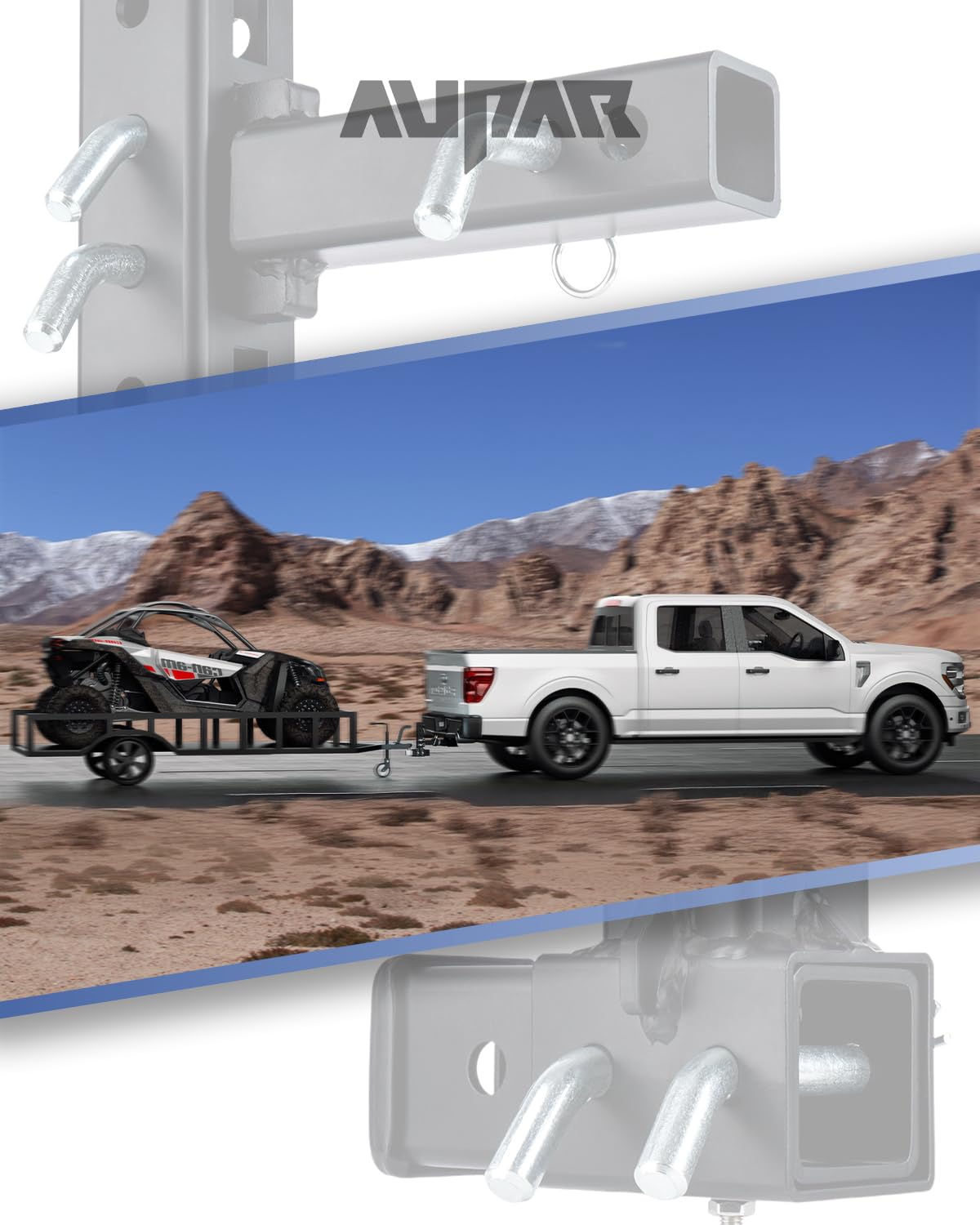Aupar folded beside a trunk illustrating compact storage and quick removal advantage