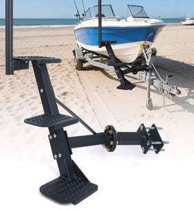Aupar front view of three-step assembly showing sturdy access and safety
