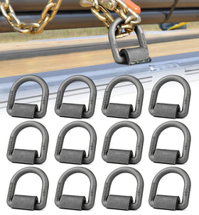 Aupar forged D-ring pack front view showing all 12 pieces for reliable anchoring