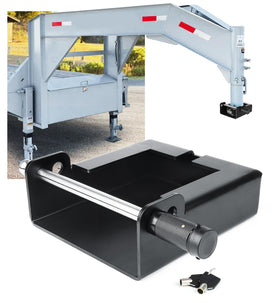 Aupar front view of gooseneck lock showing secure fit and durability