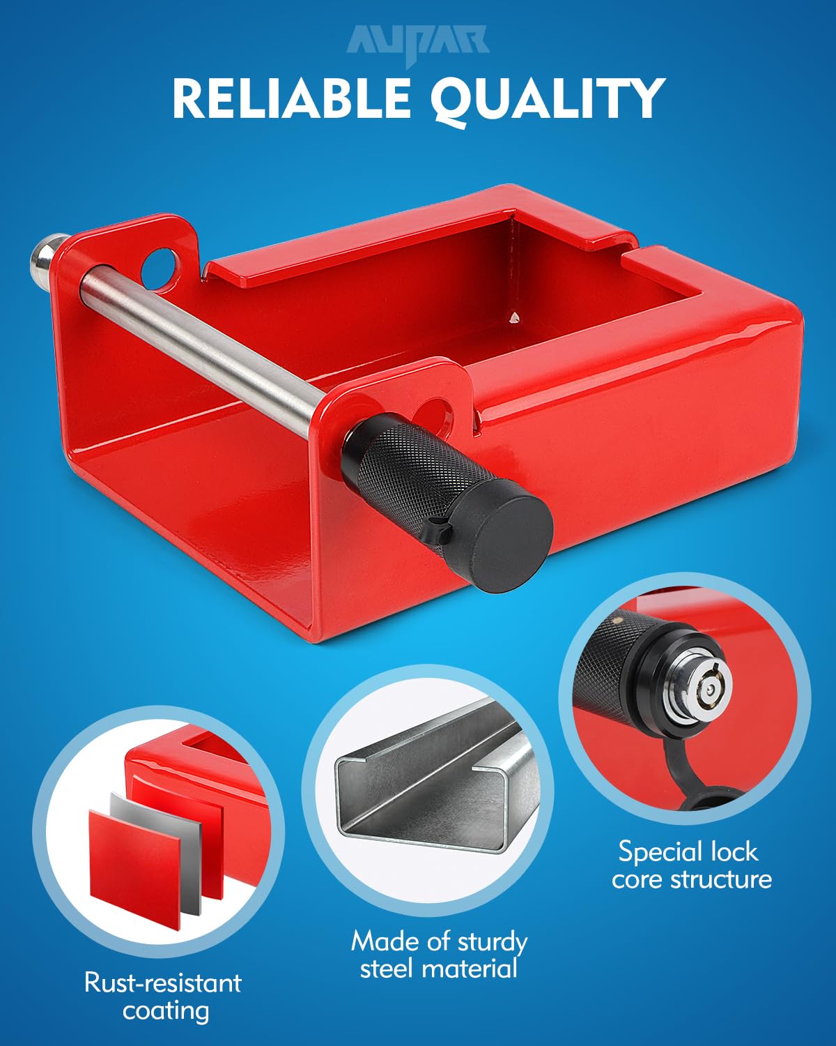 aupar installed on a trailer coupler demonstrating easy attachment and fit
