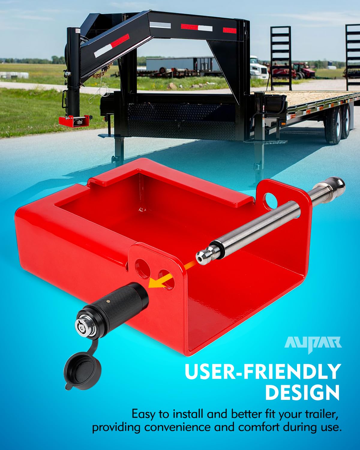 aupar textured red finish close-up highlighting corrosion resistance benefit