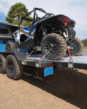 Aupar stake pockets in a hauling scene showing improved load control benefit