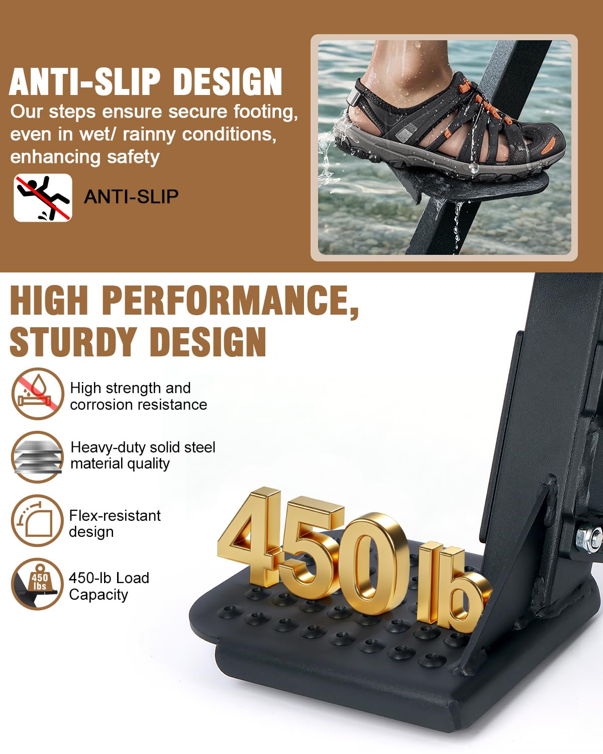 Aupar adjustable installation bracket and hardware for easy mounting