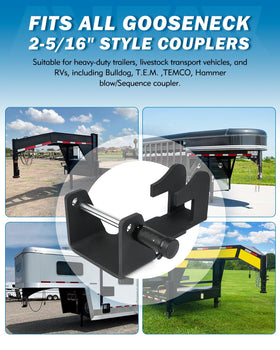 Aupar lock mounted on trailer coupler showing quick install and secure connection