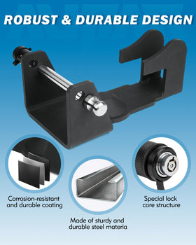 Aupar black finish close-up emphasizing weather-resistant coating and long-lasting protection