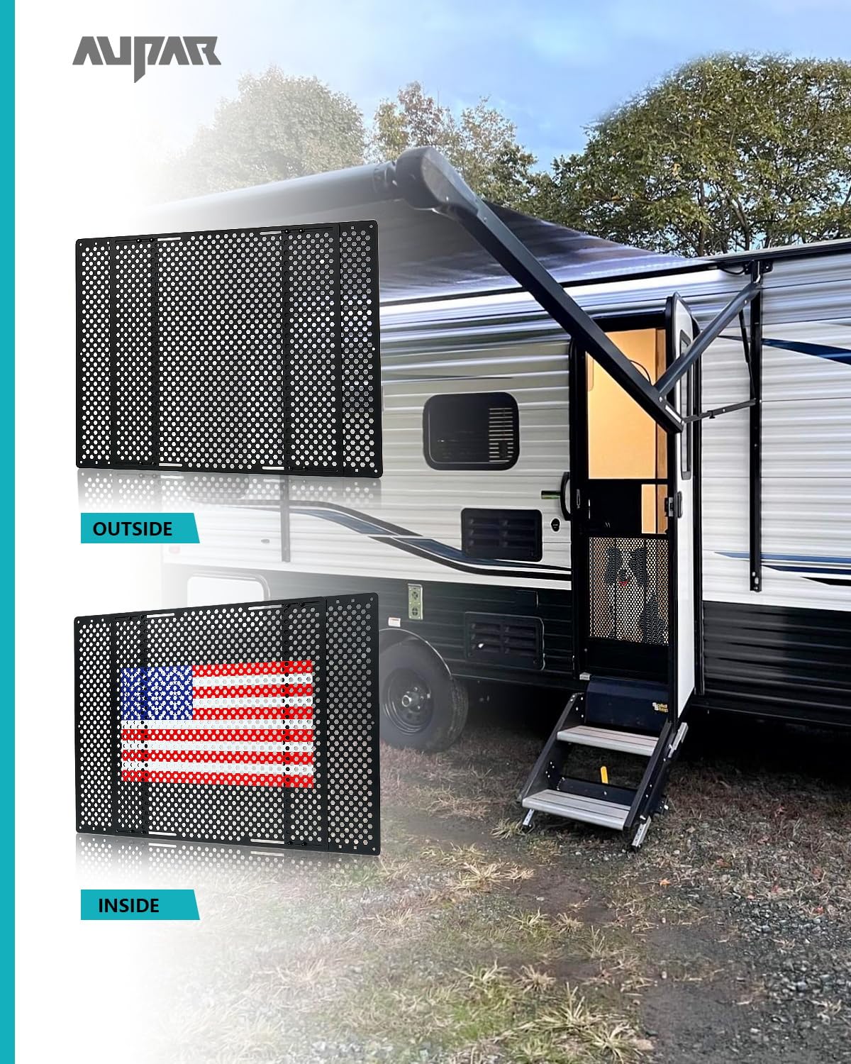 Aupar side profile mounted illustrating low-profile external protection