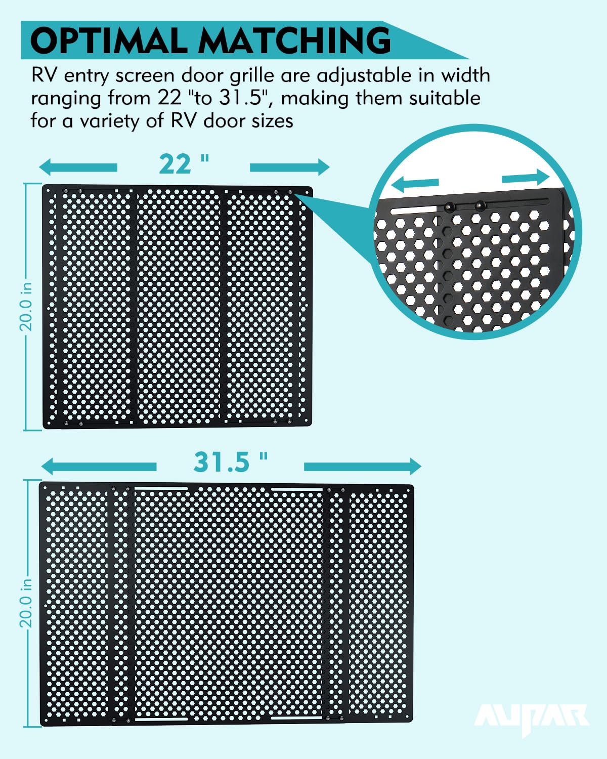 Aupar side profile highlighting adjustable width mechanism for precise fit