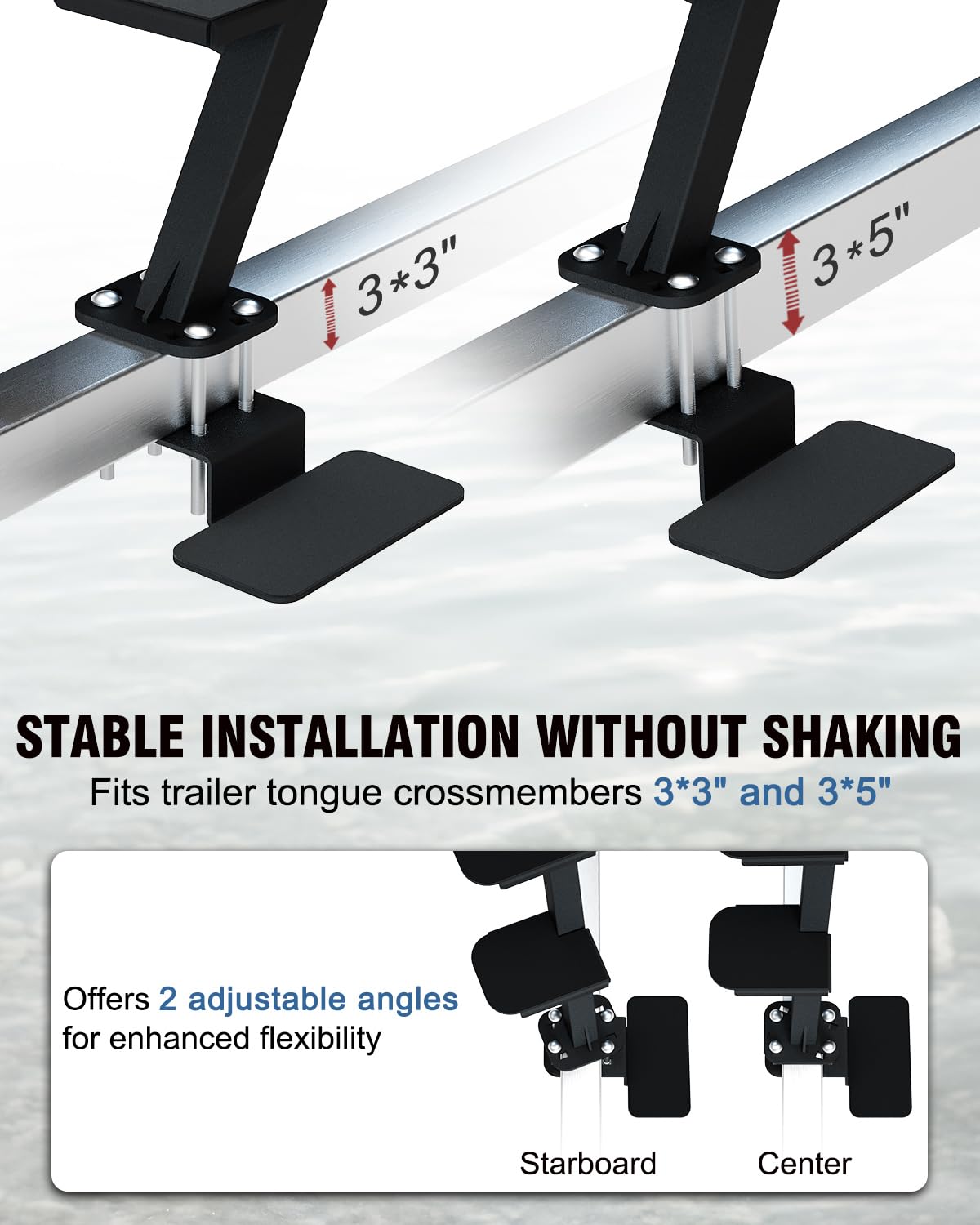 Aupar side profile illustrating step spacing and low-profile design for clearance