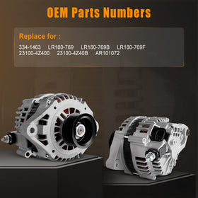 AUPCS alternator closeup on sealed bearing for reduced vibration and longer life