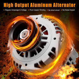 AUPCS alternator installed in engine bay demonstrating direct-fit compatibility with Sentra