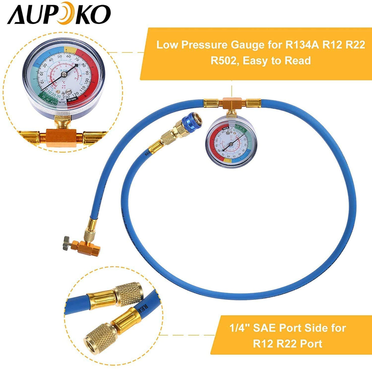 Aupoko puncture can tap detailed view for secure refrigerant access