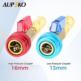 Aupoko close-up of brass high-pressure coupler showing durable construction benefit